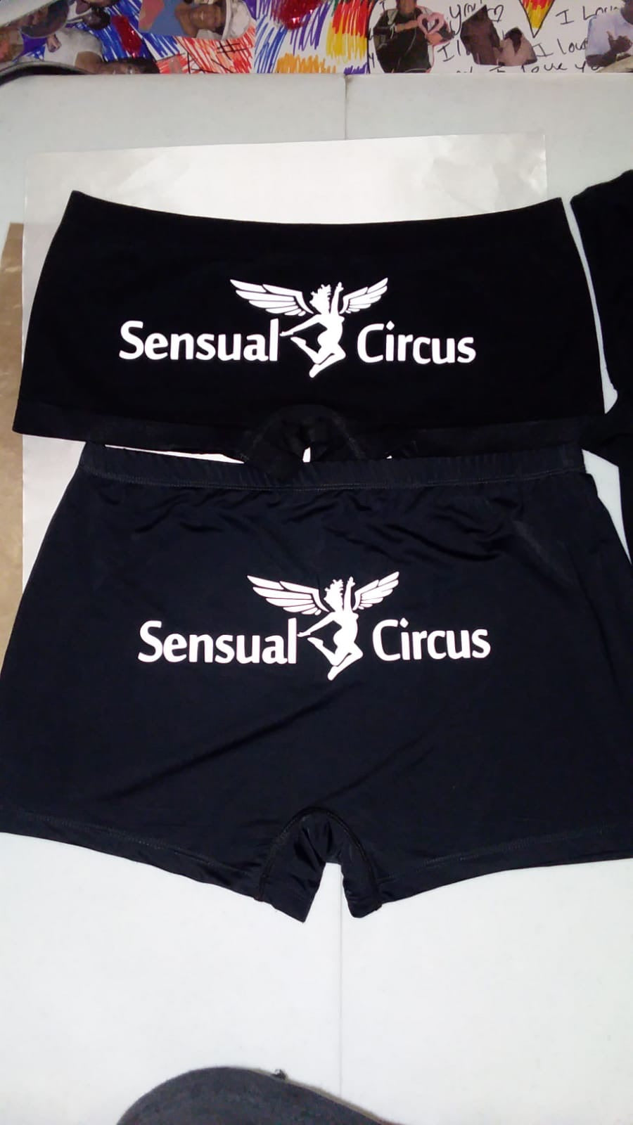 TankGirl Top Black & booty shorts set