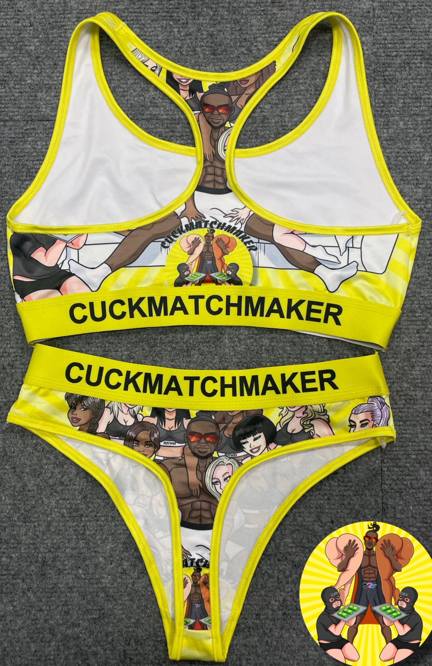 Black Owned CC racer top & bottom thong