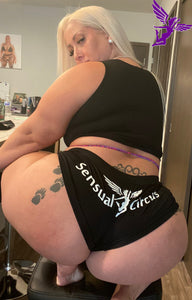 TankGirl  Top Black & booty shorts set