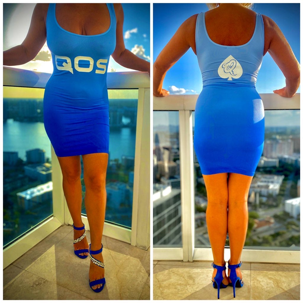 Qos Blue fade out cocktail dress